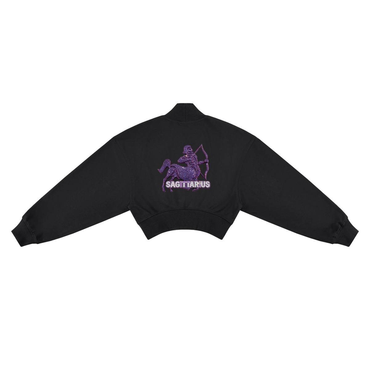Sagittarius Women's Crop Mock Neck Sweatshirt