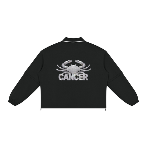 Cancer Unisex Boxy Collared Detachable Sweatshirt