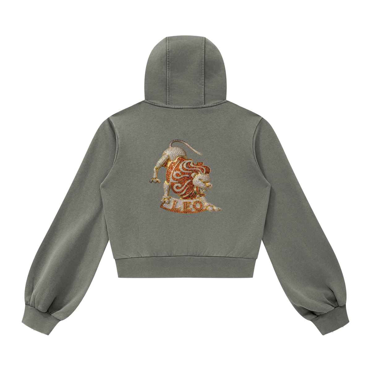 Leo Vintage Wash Full Zip Hoodie
