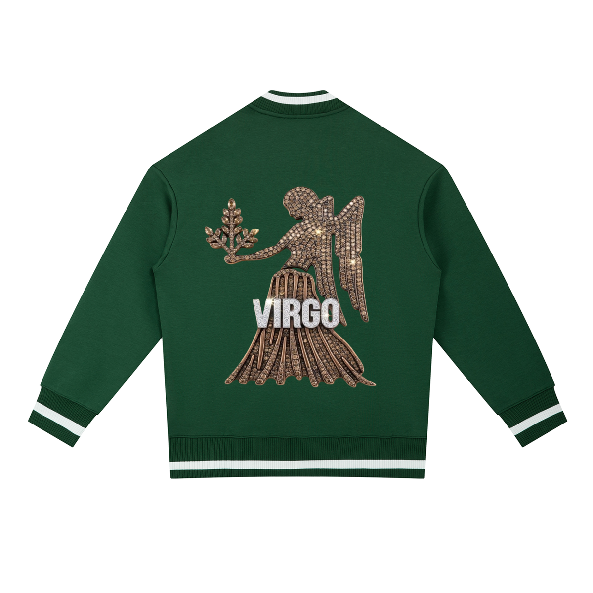 Virgo Contrast Piping Zip Bomber Jacket