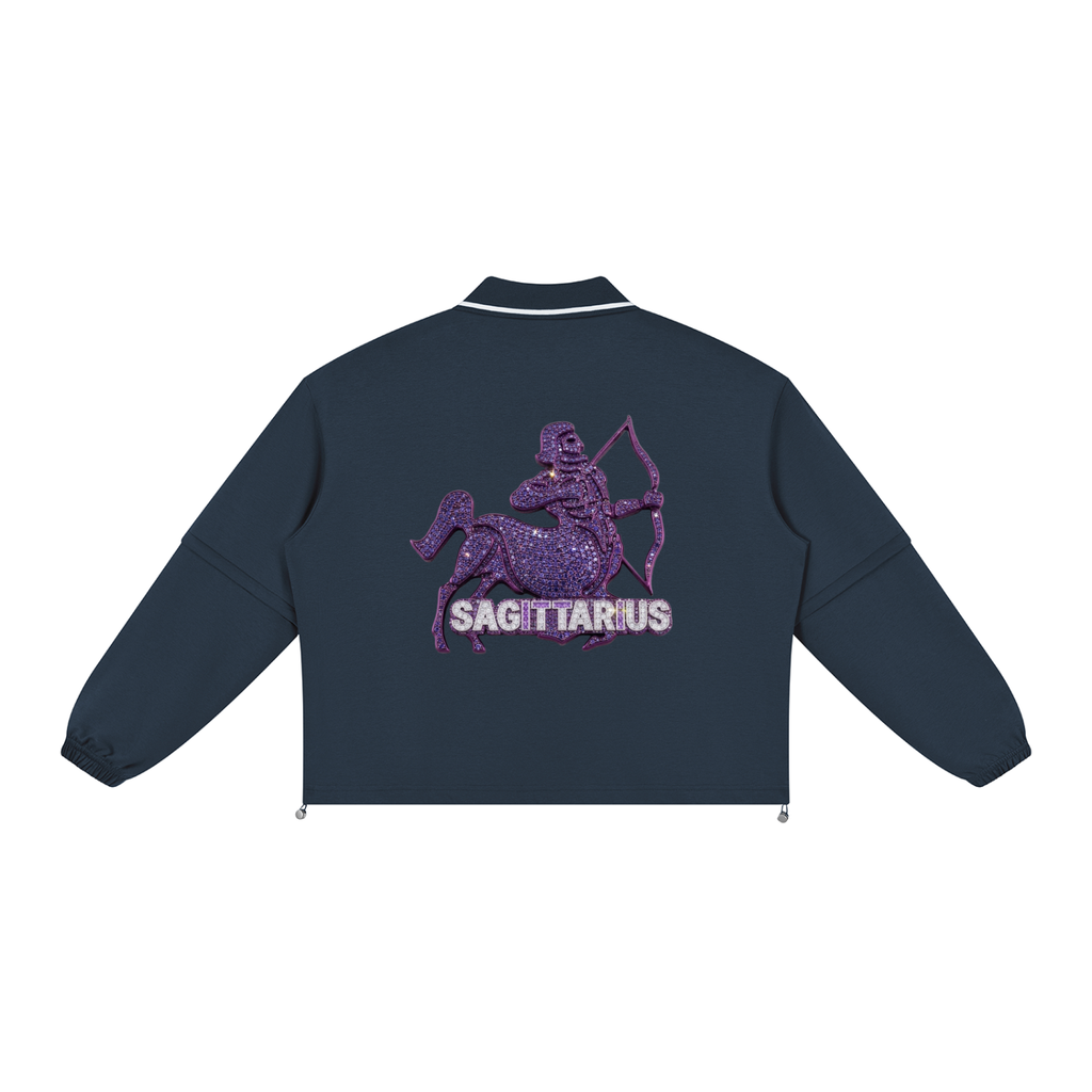 Sagittarius Unisex Boxy Collared Detachable Sweatshirt