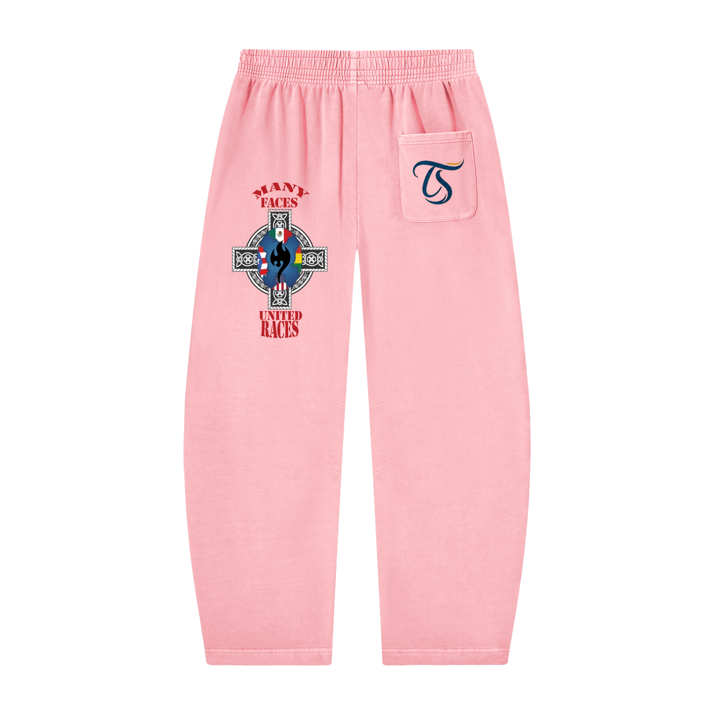 Unisex Vintage Washed Barrel Leg Sweatpants