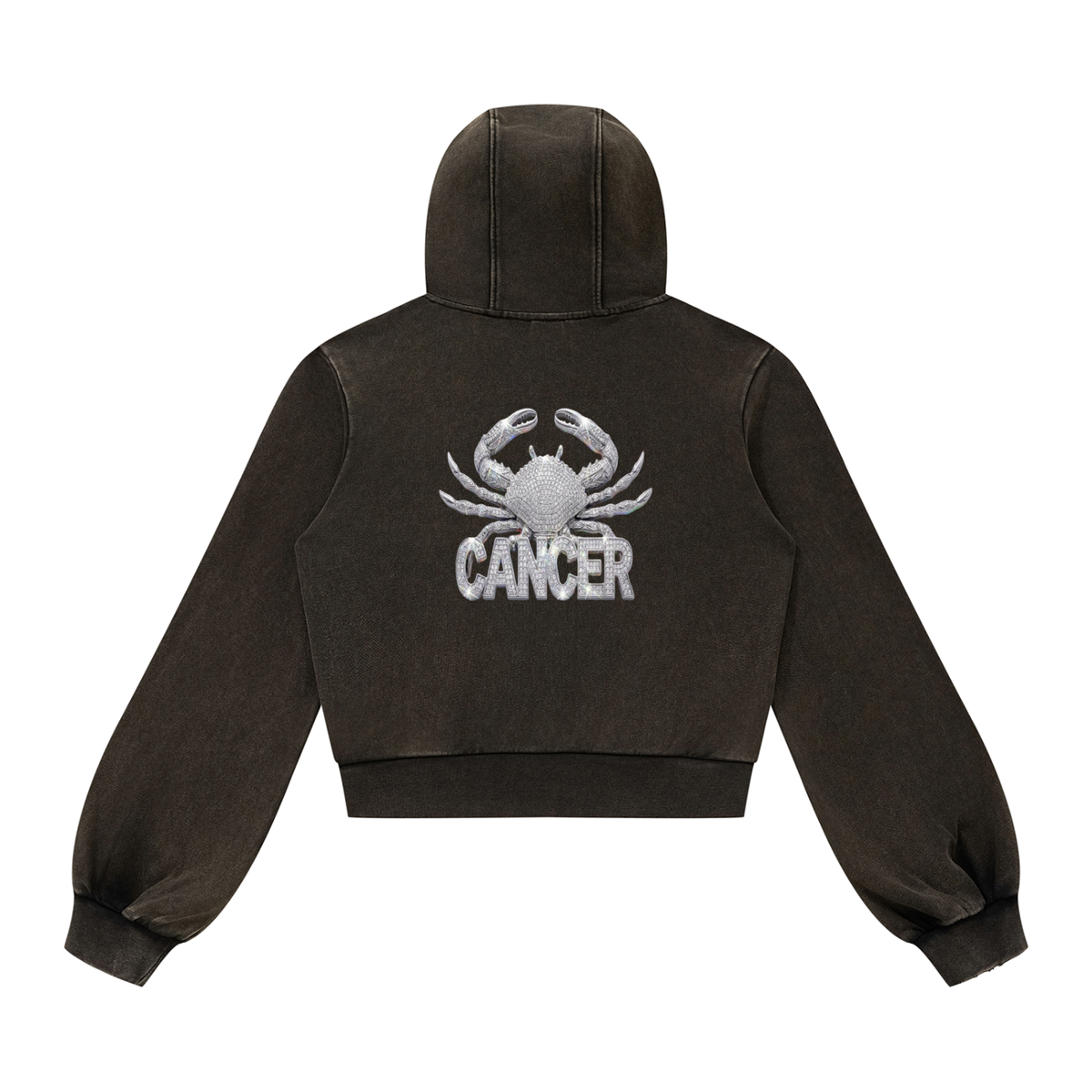 Cancer Vintage Wash Full Zip Hoodie