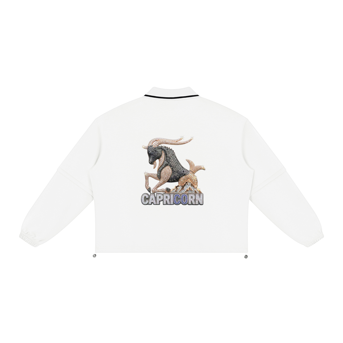 Capricorn Unisex Boxy Collared Detachable Sweatshirt
