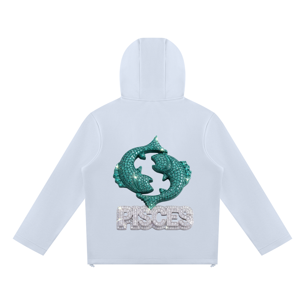 Pisces Unisex Paneled Full Zip Hoodie