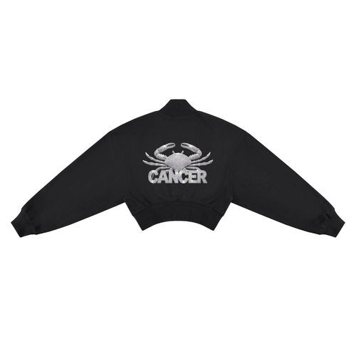 Cancer Women's Crop Mock Neck Sweatshirt