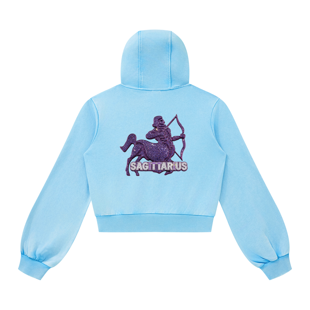 Sagittarius Vintage Wash Full Zip Hoodie