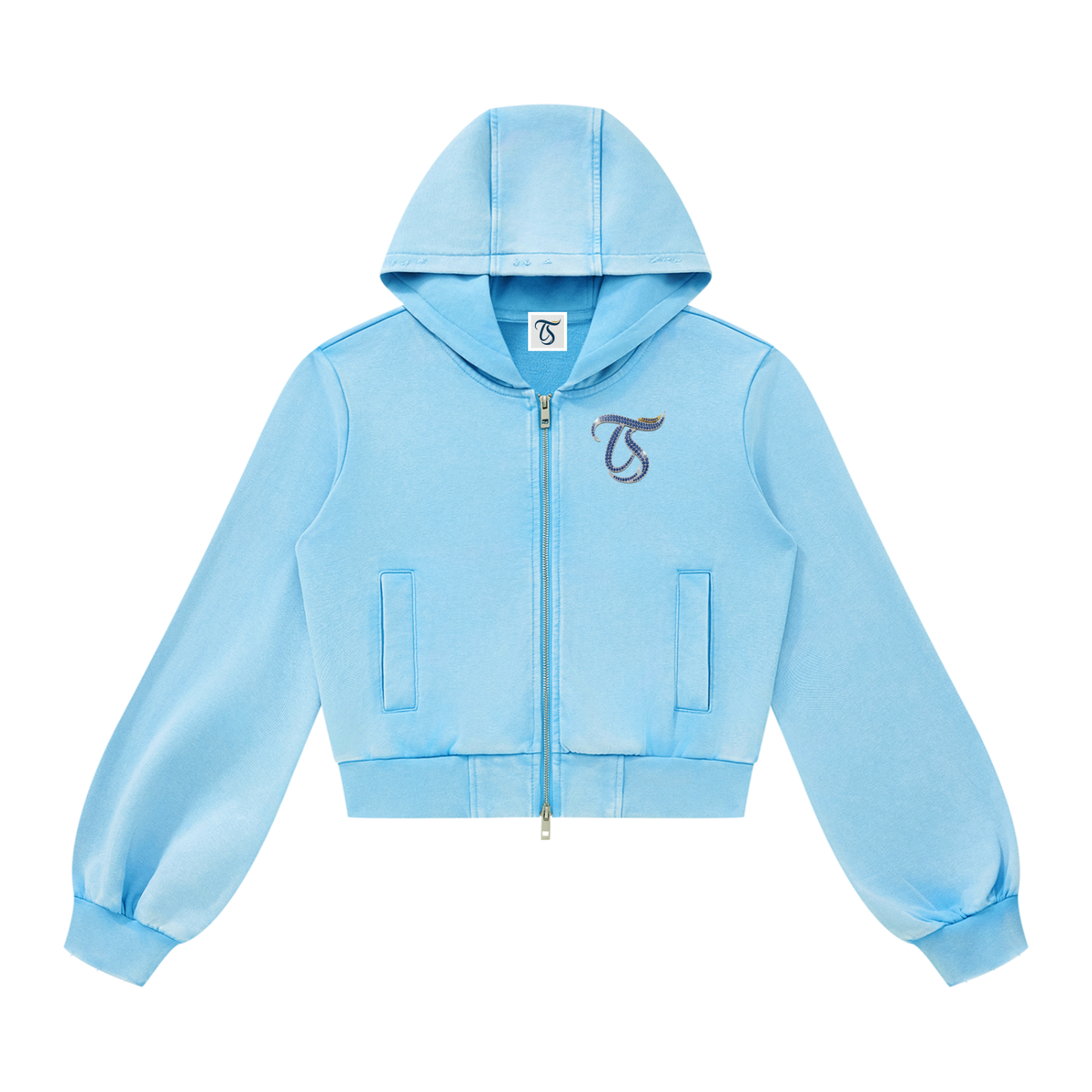 Aquarius Vintage Wash Full Zip Hoodie