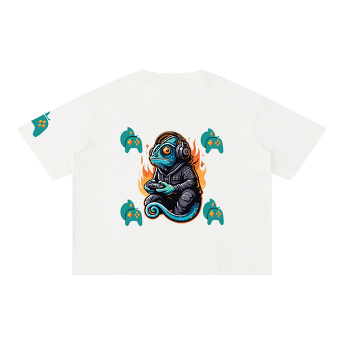 Gaming Lizard Mineral Wash Boxy Cotton T-Shirt