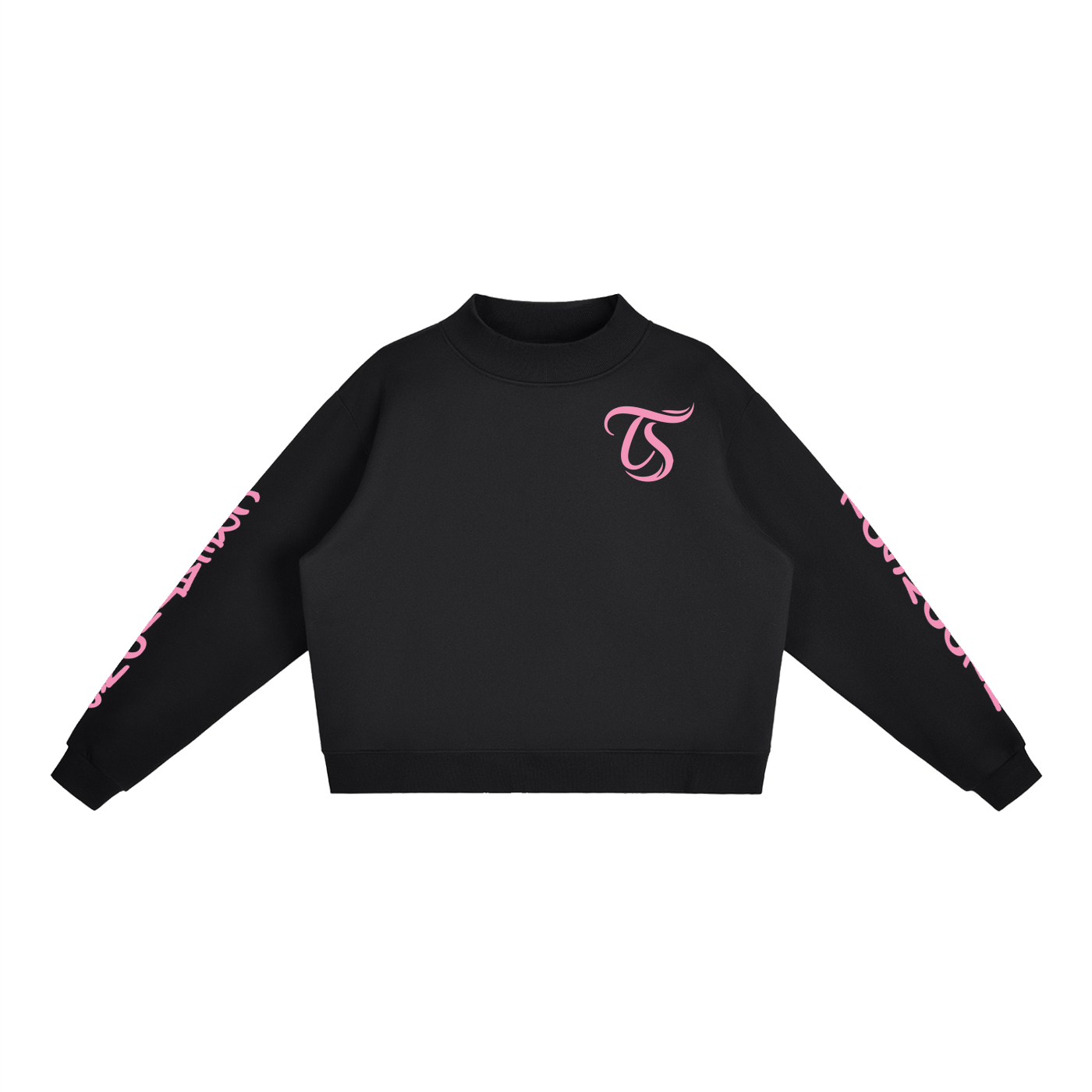 Tosmooth Creations Essential Fleece Mock-Neck Crew Sweatshirt