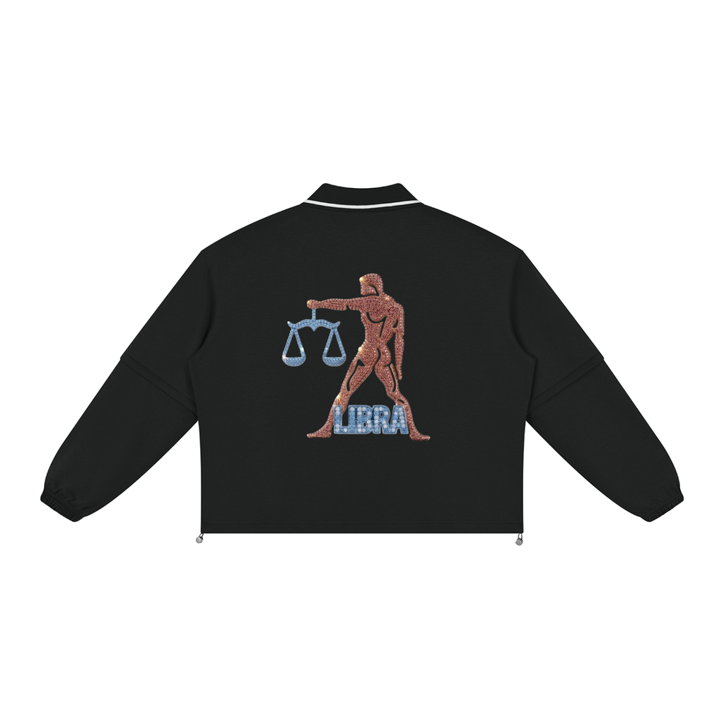 Libra Unisex Boxy Collared Detachable Sweatshirt