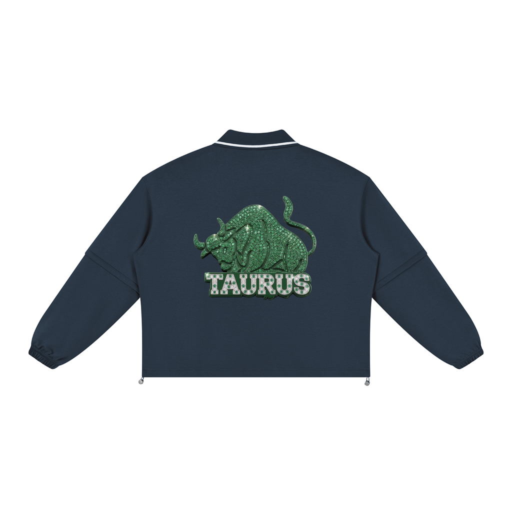 Taurus Unisex Boxy Collared Detachable Sweatshirt