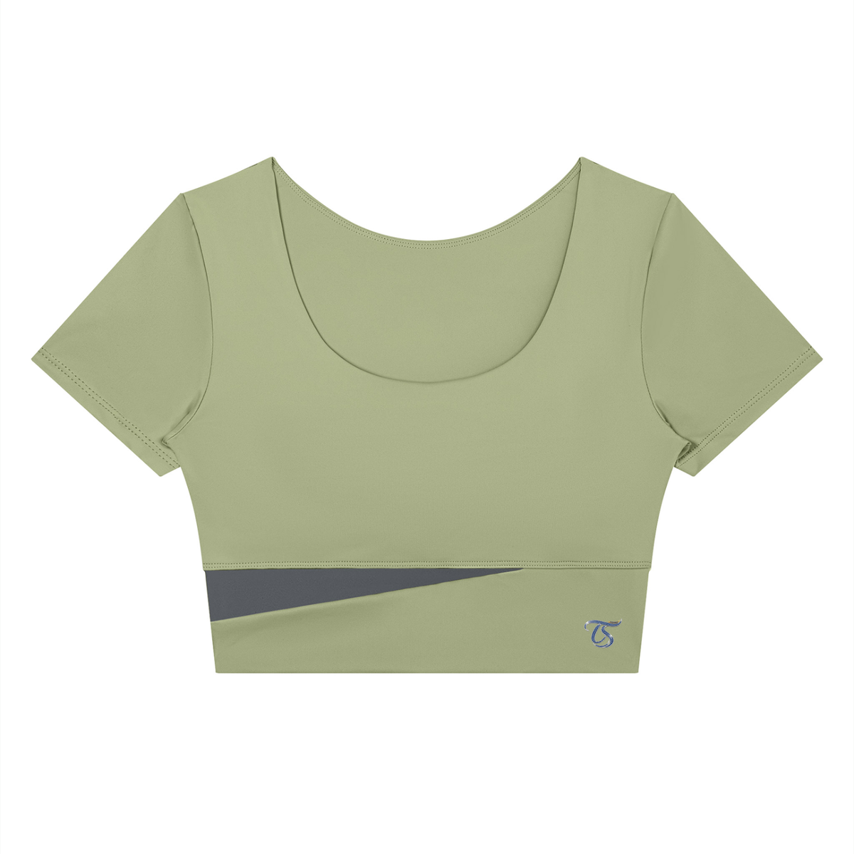 Virgo Women's Panelled Crop Yoga T-Shirt