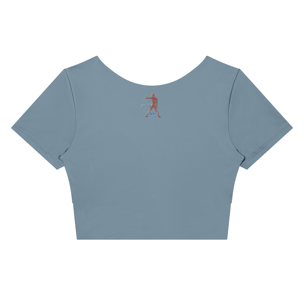 Libra Women's Panelled Crop Yoga T-Shirt