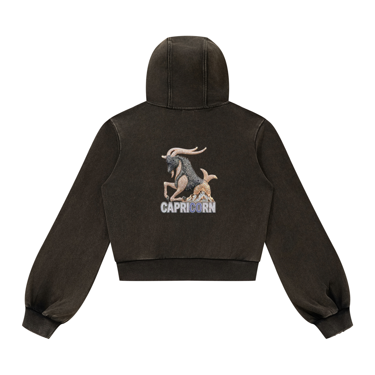 Capricorn Vintage Wash Full Zip Hoodie