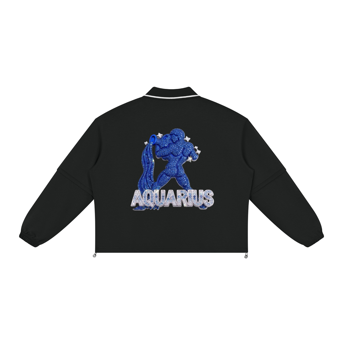 Aquarius Unisex Boxy Collared Detachable Sweatshirt