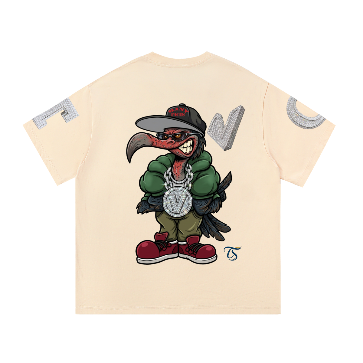 The Crew "V" The Vulture" Essential Cotton T-Shirt
