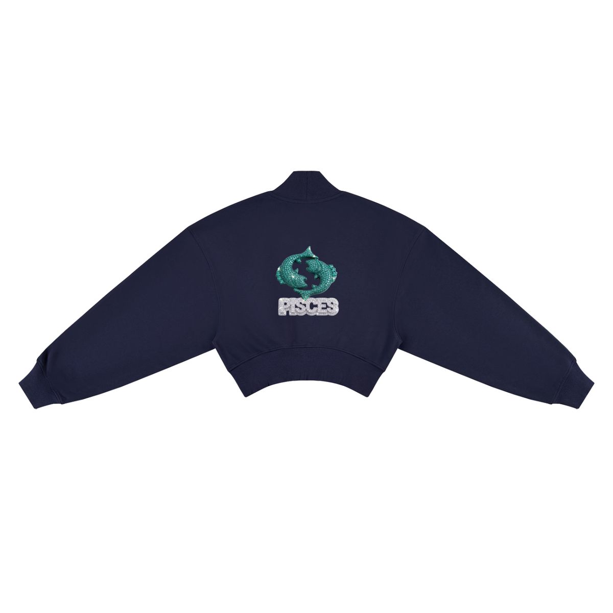 Pisces Women's Crop Mock Neck Sweatshirt