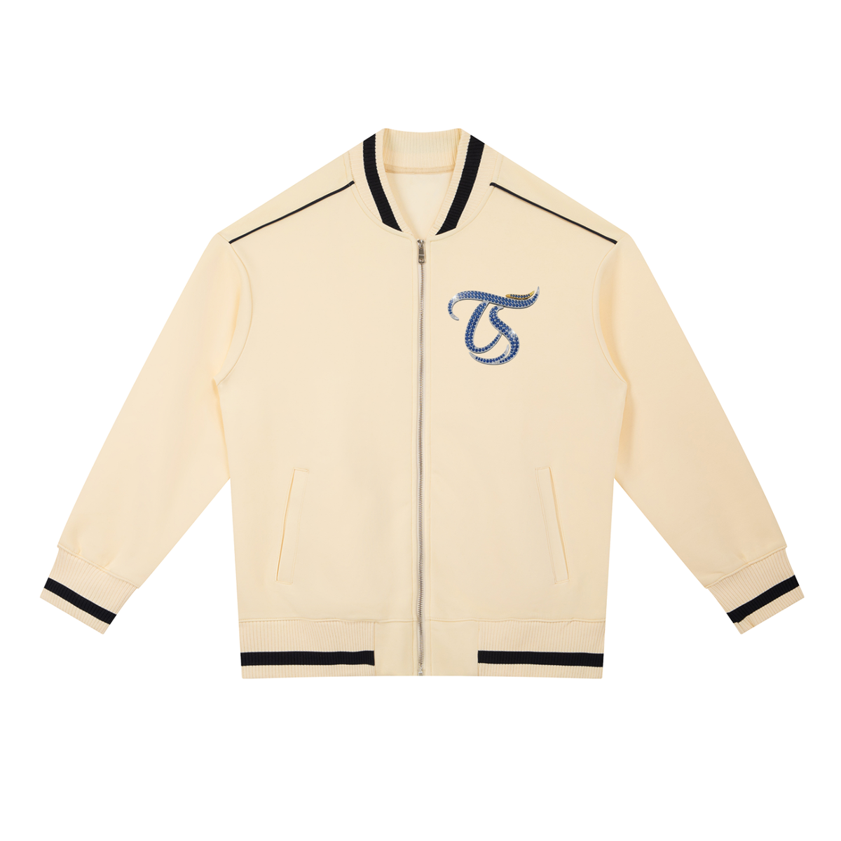 Virgo Contrast Piping Zip Bomber Jacket