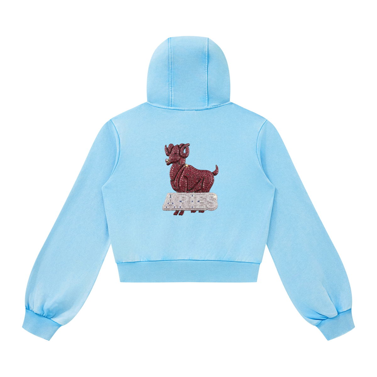 Aries Vintage Wash Full Zip Hoodie