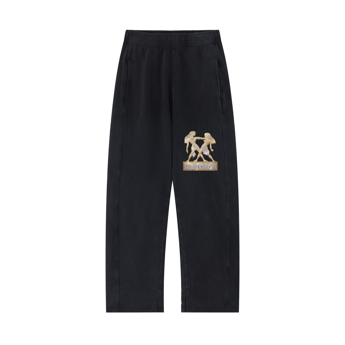 Gemini Unisex Mineral Wash Straight Sweatpants