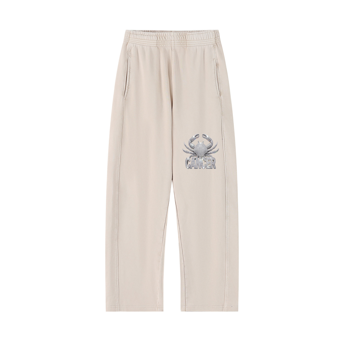 Cancer Unisex Mineral Wash Straight Sweatpants