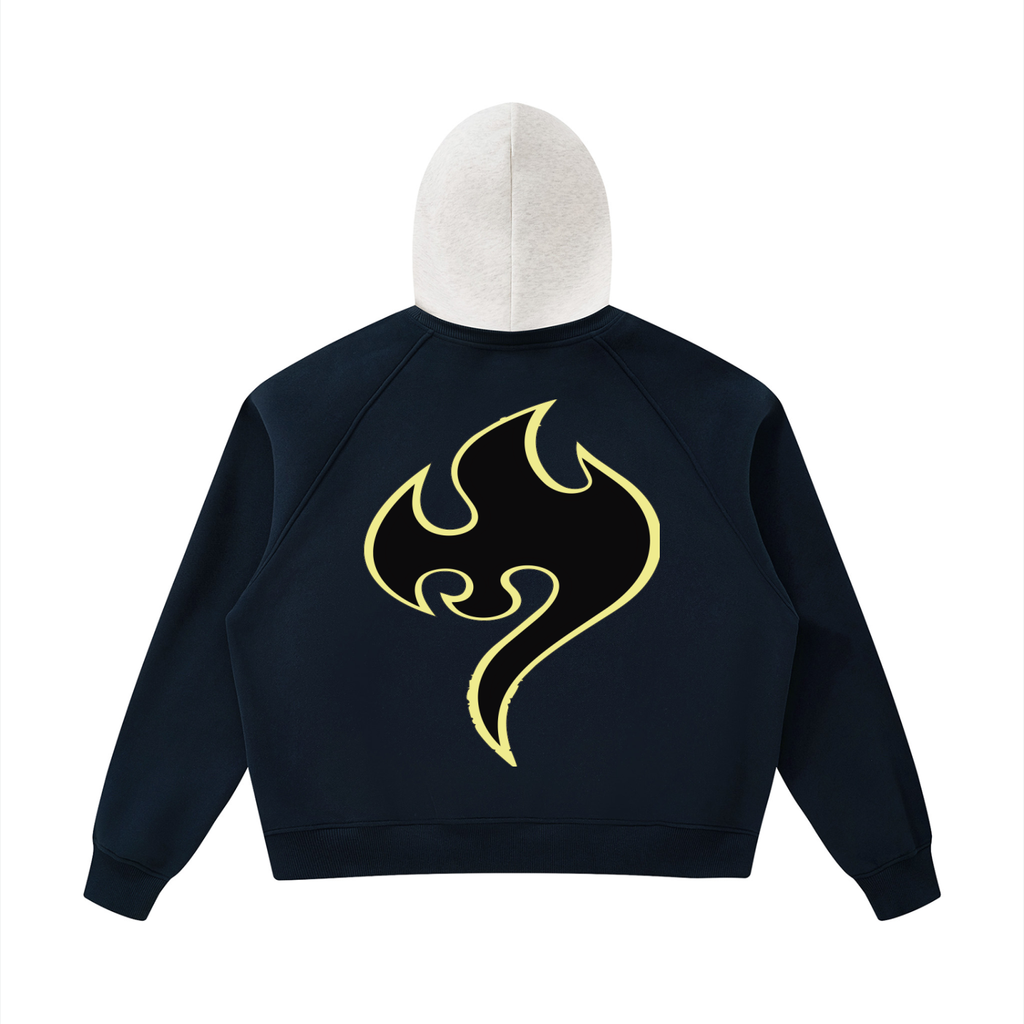 Unisex Fleece Raglan Color Block Hoodie