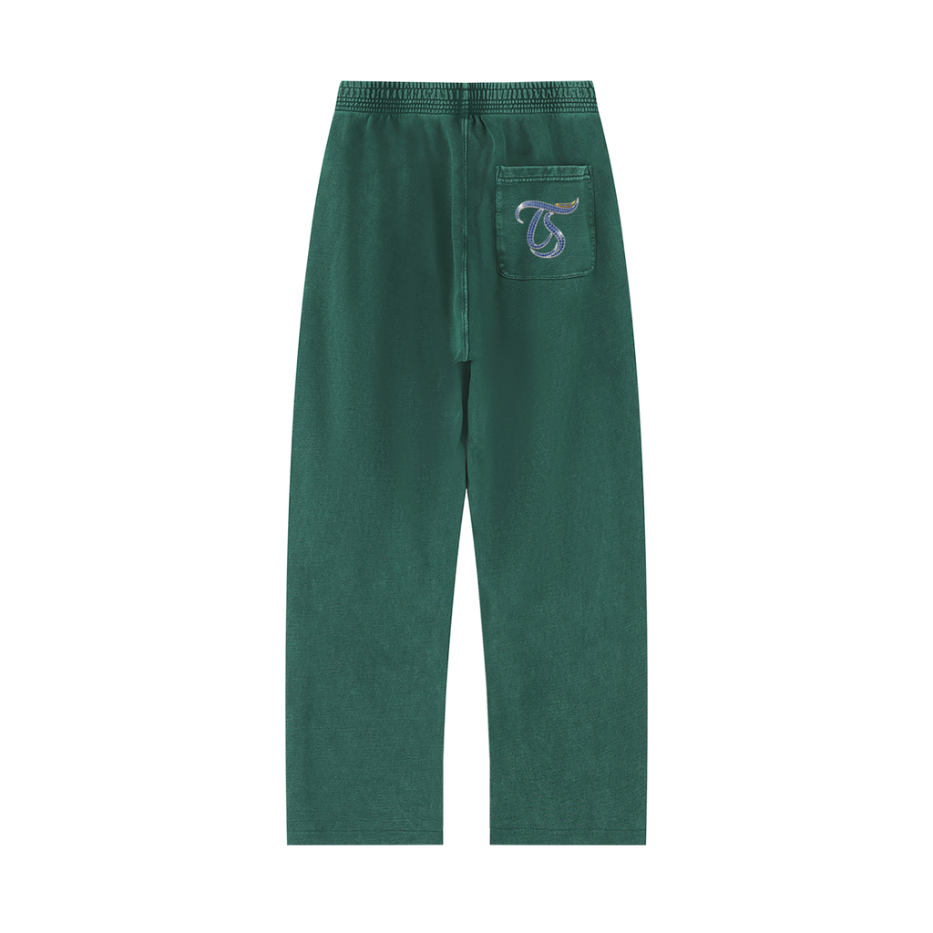 Gemini Unisex Mineral Wash Straight Sweatpants