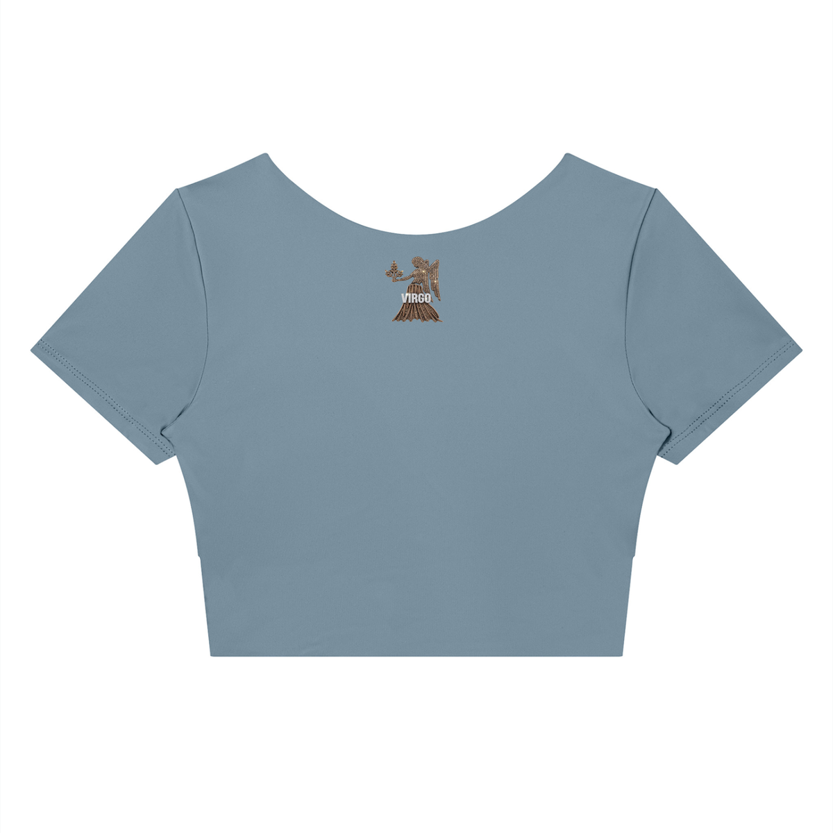 Virgo Women's Panelled Crop Yoga T-Shirt