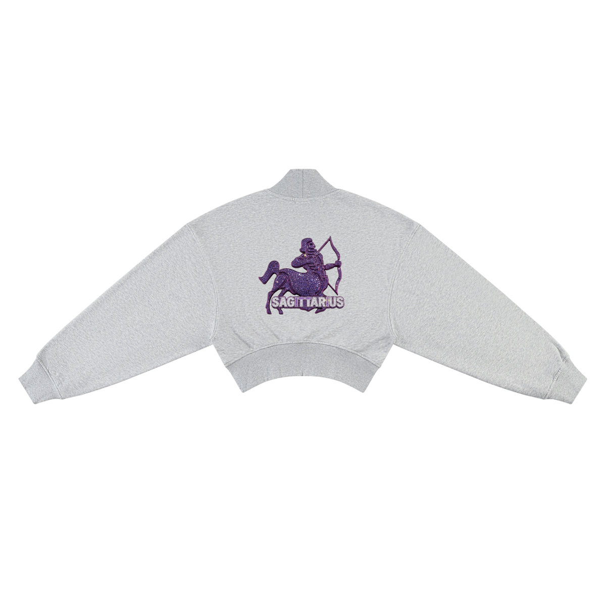 Sagittarius Women's Crop Mock Neck Sweatshirt