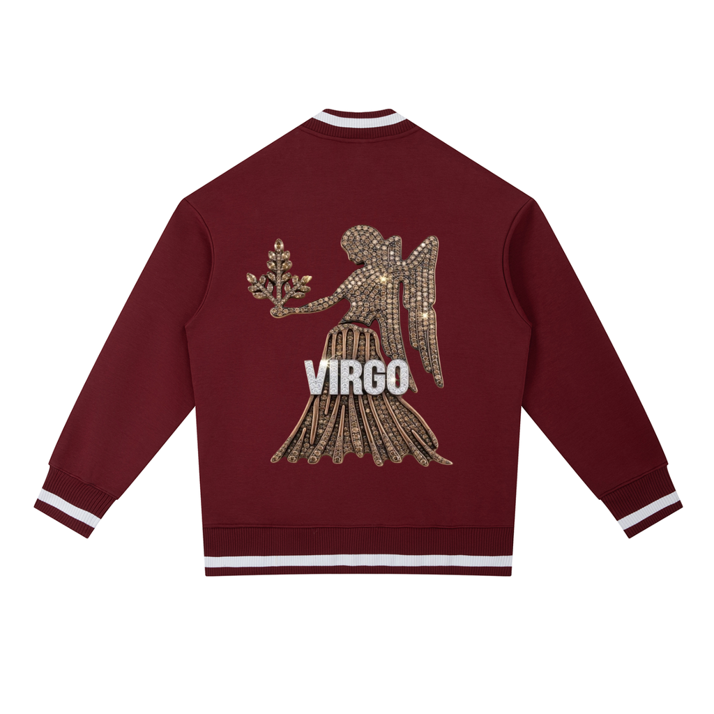 Virgo Contrast Piping Zip Bomber Jacket