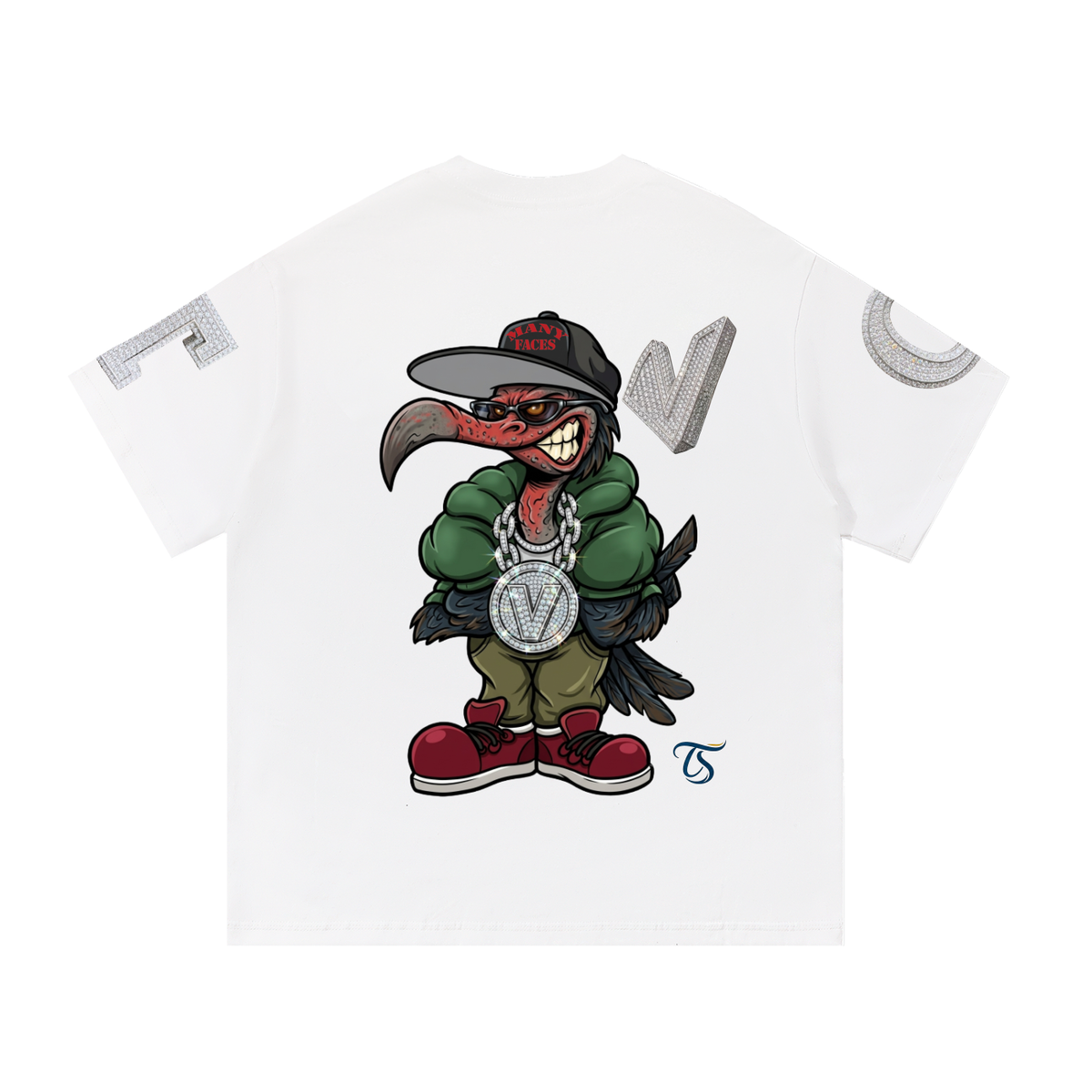 The Crew "V" The Vulture" Essential Cotton T-Shirt