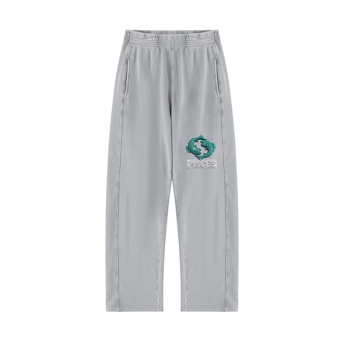 Pisces Unisex Mineral Wash Straight Sweatpants