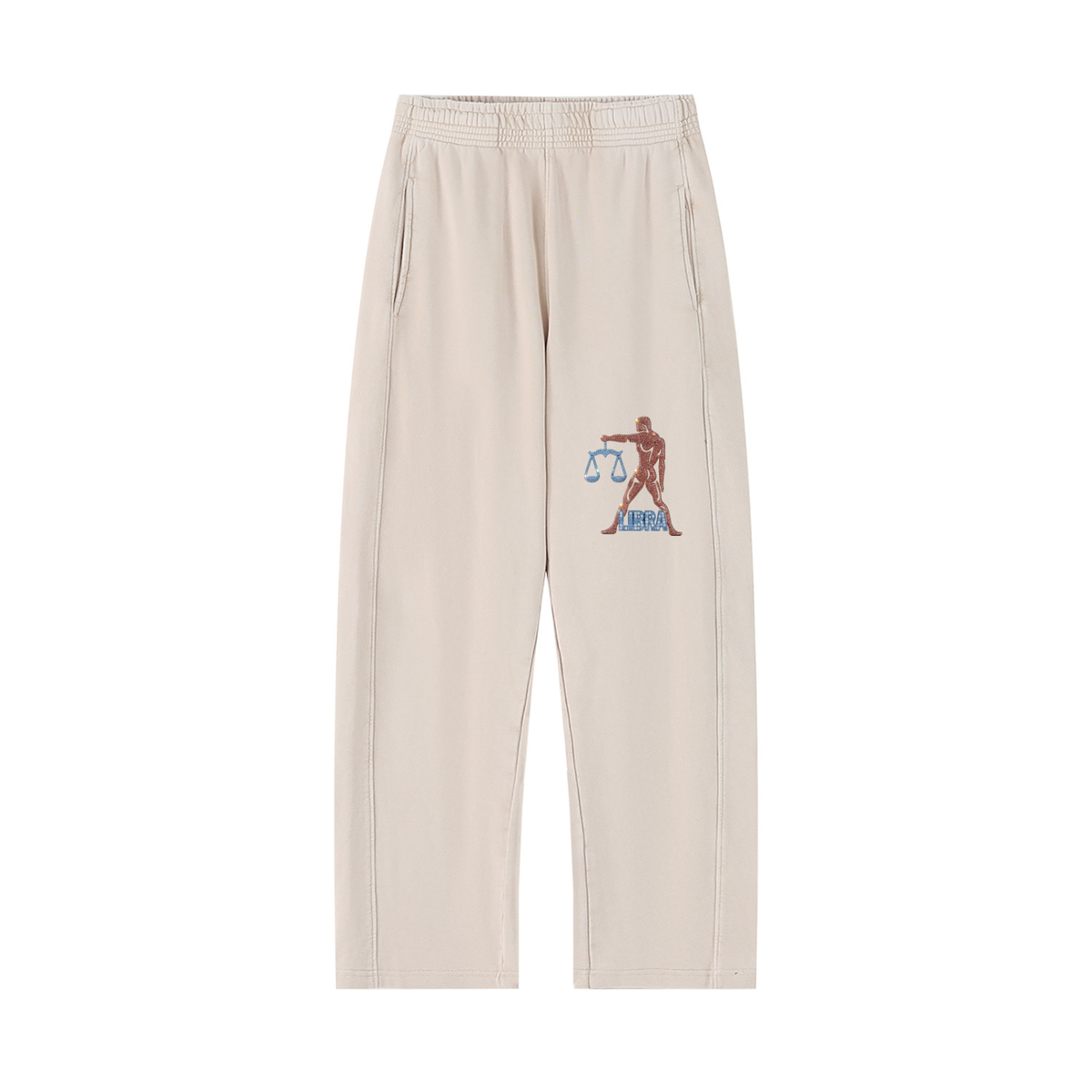 Libra Unisex Mineral Wash Straight Sweatpants