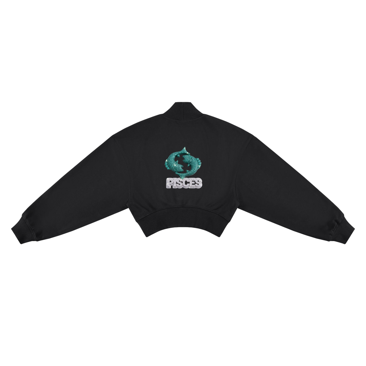Pisces Women's Crop Mock Neck Sweatshirt
