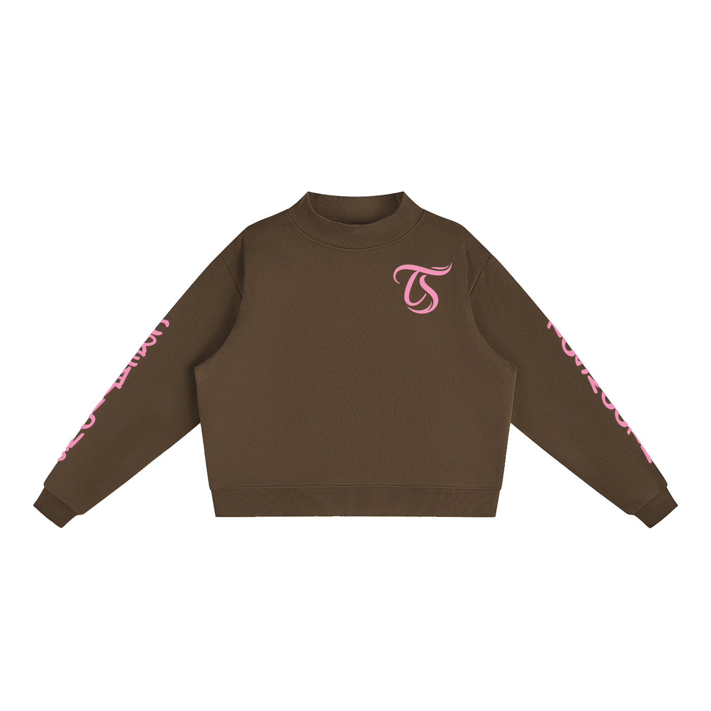 Tosmooth Creations Essential Fleece Mock-Neck Crew Sweatshirt