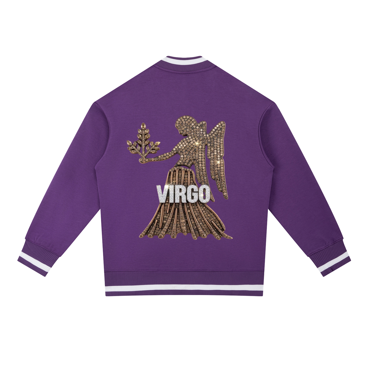 Virgo Contrast Piping Zip Bomber Jacket