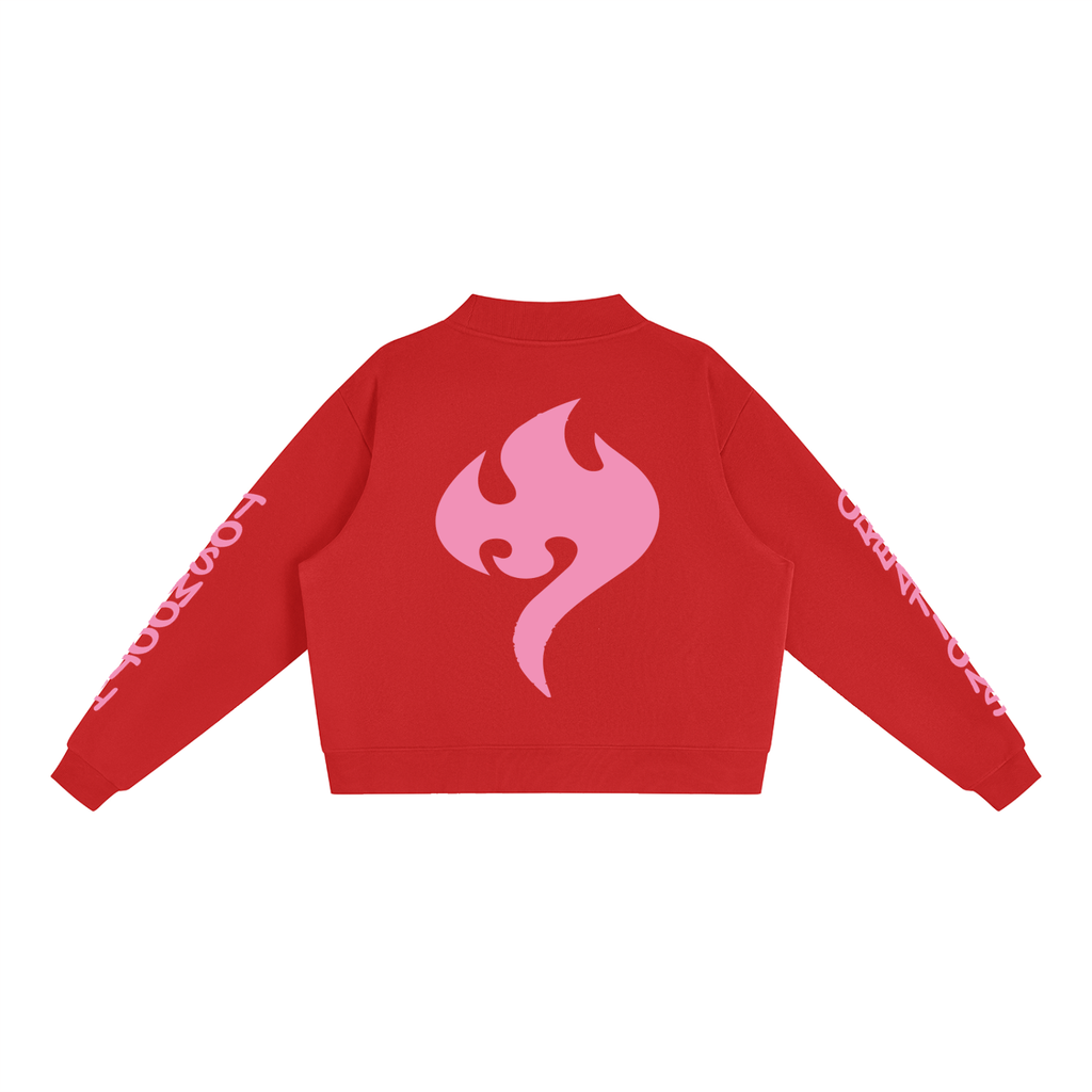 Tosmooth Creations Essential Fleece Mock-Neck Crew Sweatshirt