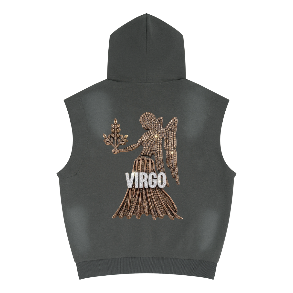 Virgo Unisex Vintage Wash Sun Fade Sleeveless Hoodie