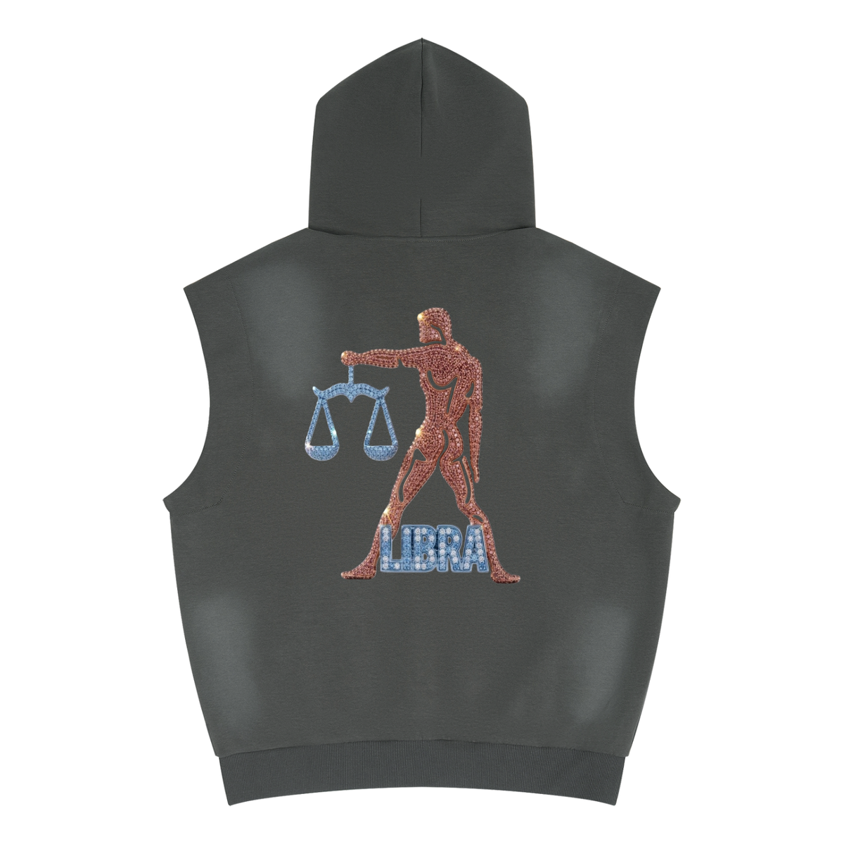 Libra Unisex Vintage Wash Sun Fade Sleeveless Hoodie