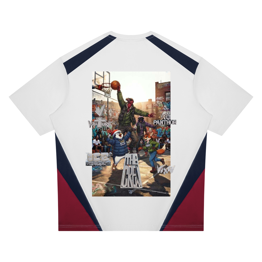 The Crew  B-Ball Scene Unisex Color Block T-Shirt