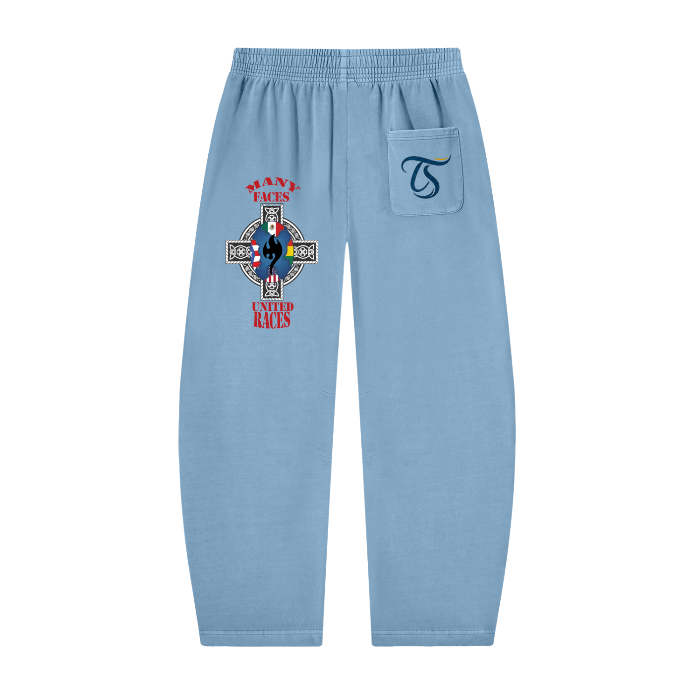 Unisex Vintage Washed Barrel Leg Sweatpants