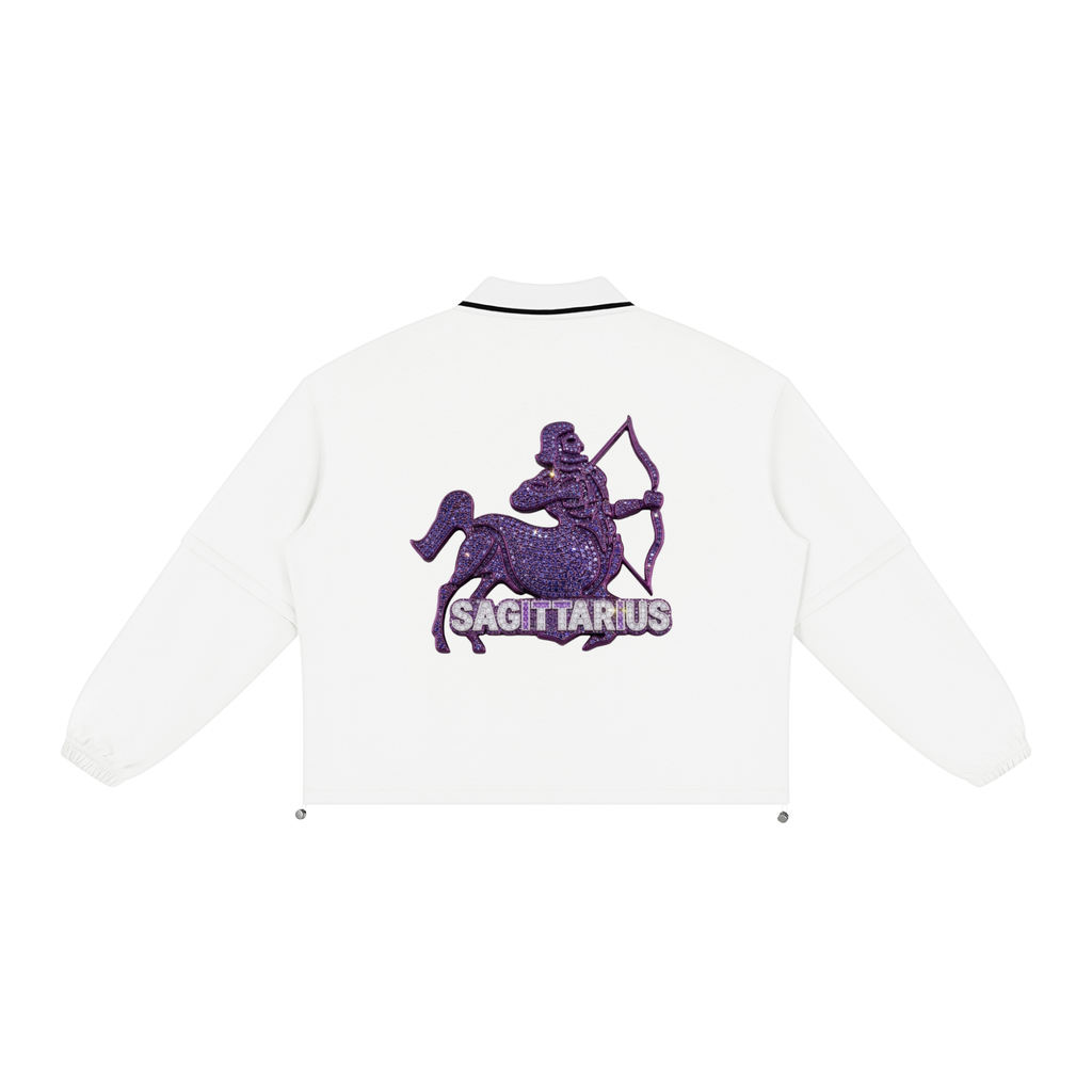 Sagittarius Unisex Boxy Collared Detachable Sweatshirt