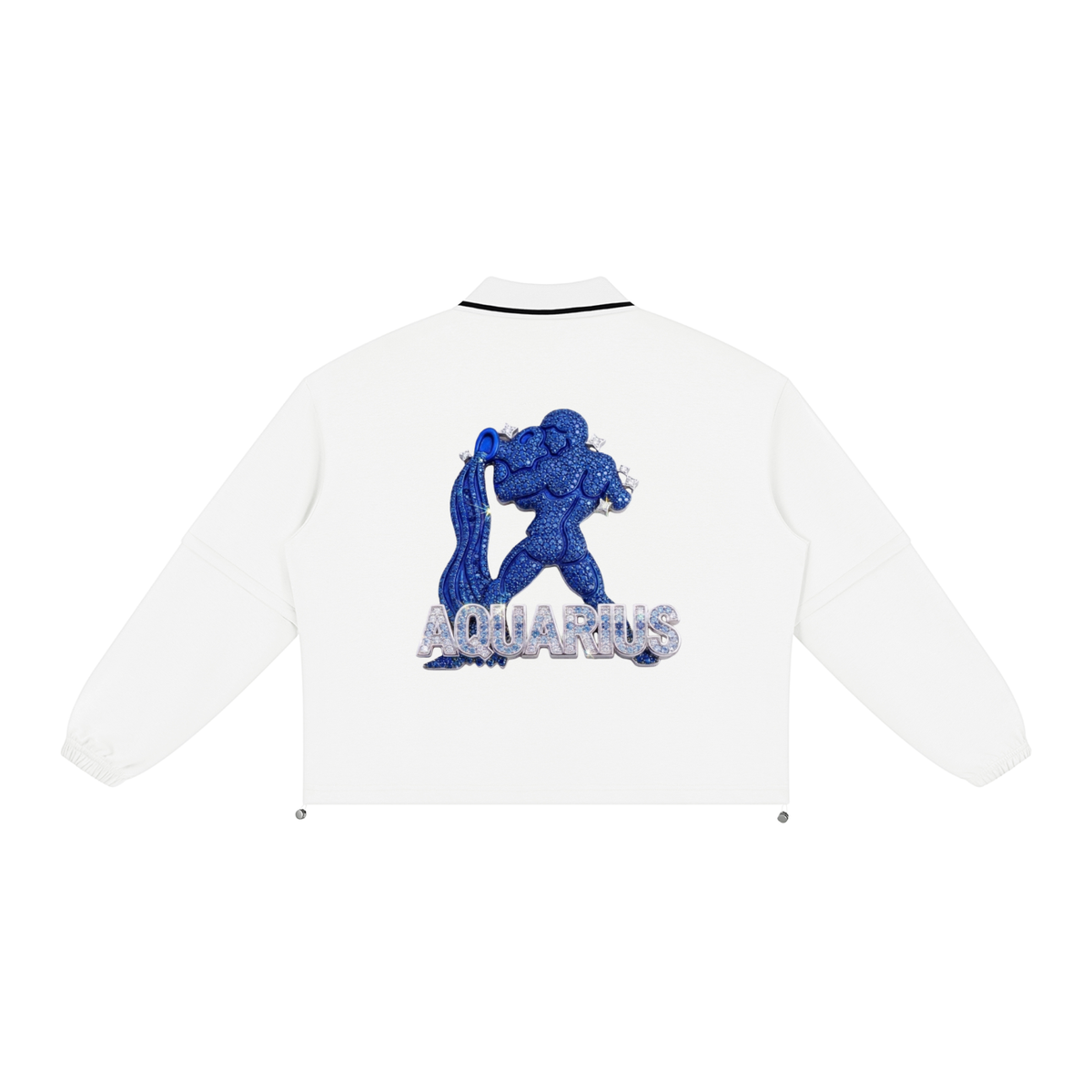 Aquarius Unisex Boxy Collared Detachable Sweatshirt
