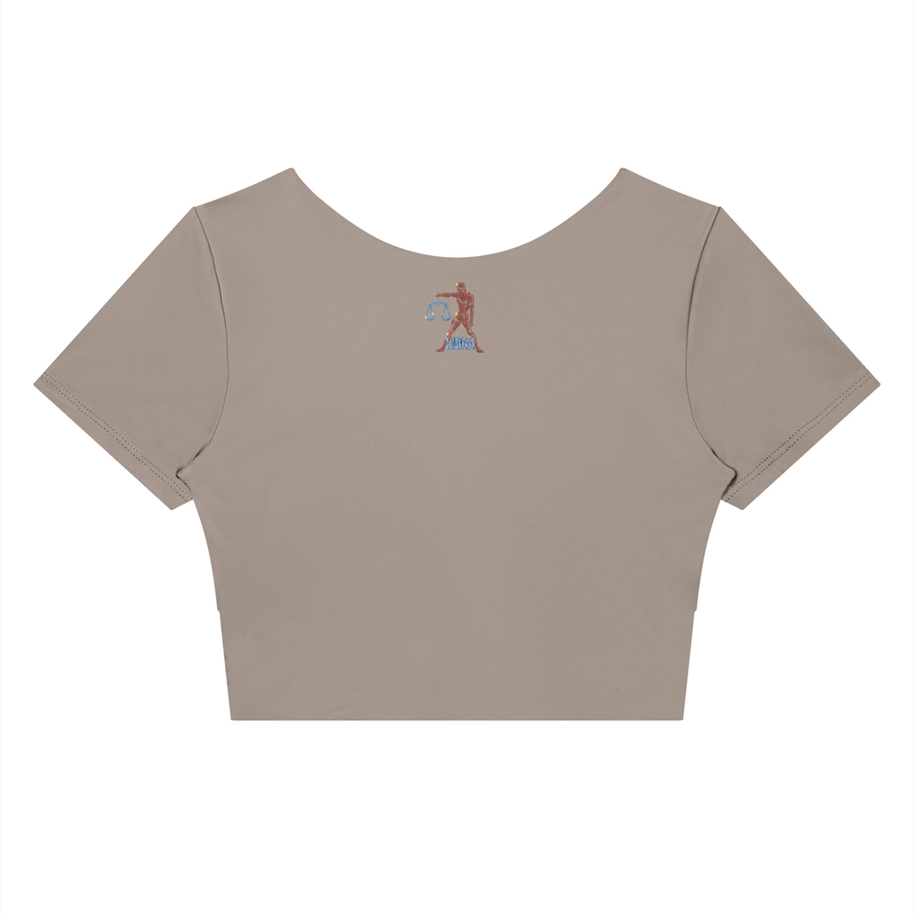 Libra Women's Panelled Crop Yoga T-Shirt