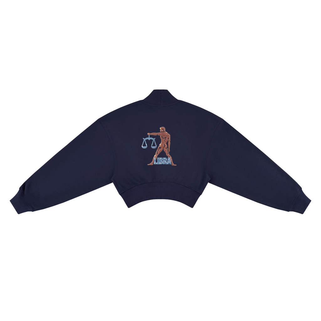 Libra Women's Crop Mock Neck Sweatshirt