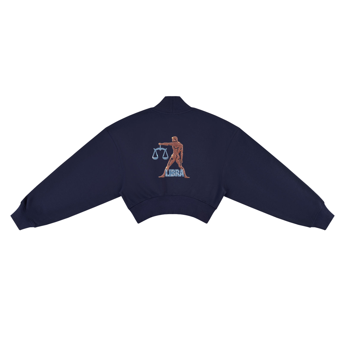 Libra Women's Crop Mock Neck Sweatshirt