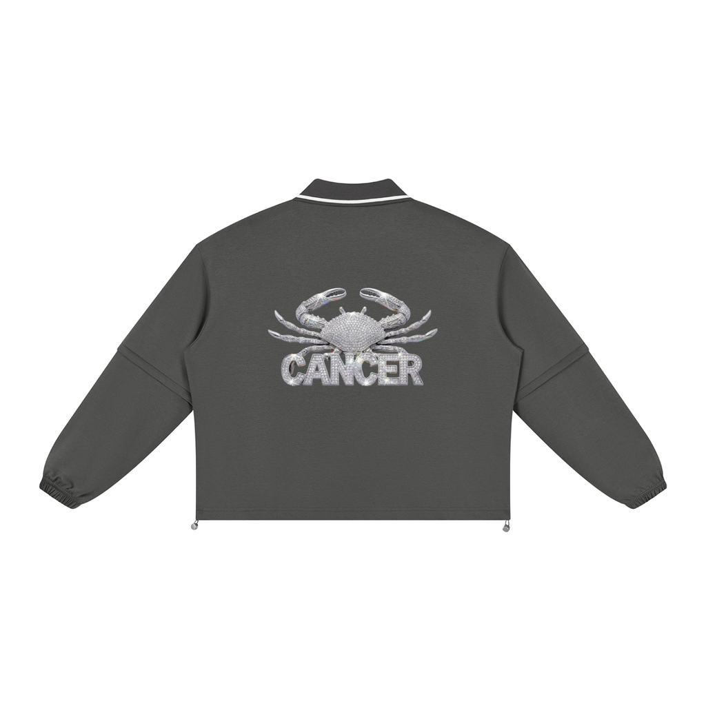 Cancer Unisex Boxy Collared Detachable Sweatshirt