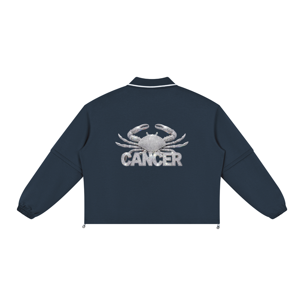 Cancer Unisex Boxy Collared Detachable Sweatshirt