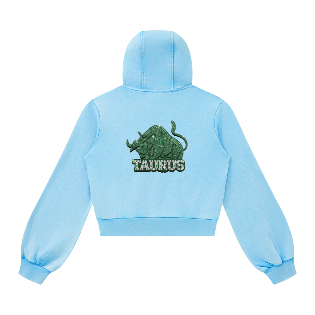 Taurus Vintage Wash Full Zip Hoodie